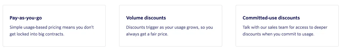 Usage-based pricing models are tiered based on the amount the product is used